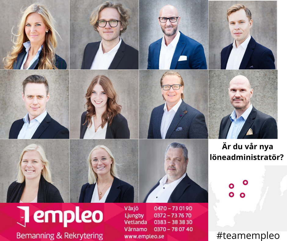 Löneadministratör till Empleo i Växjö